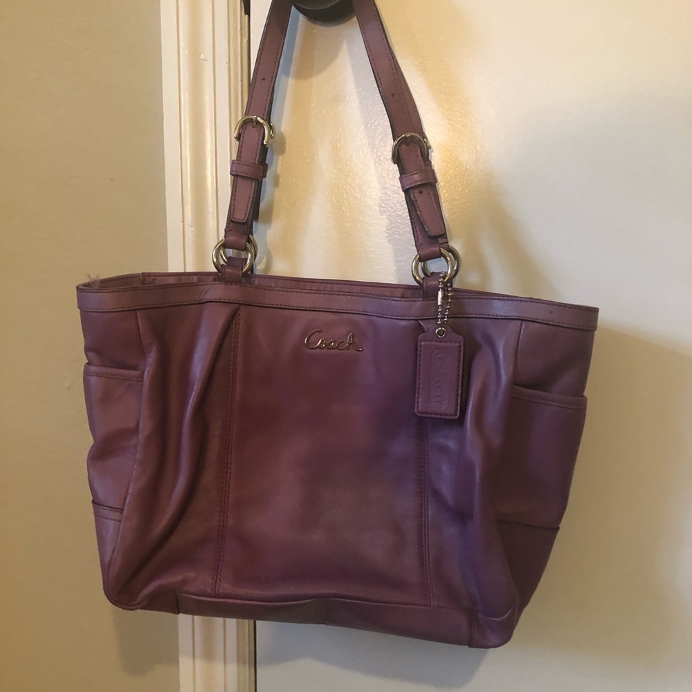 Purple Coach Tote